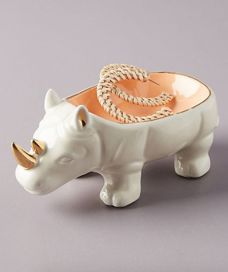 rhino trinket dish