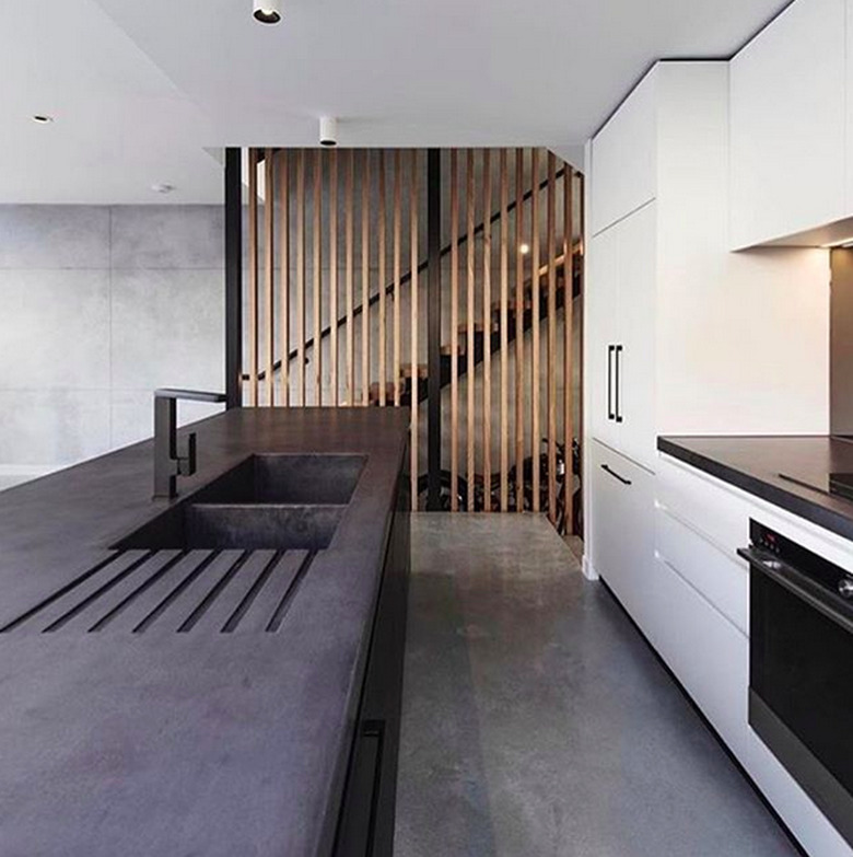 Concrete Integrated Kitchen Sink
