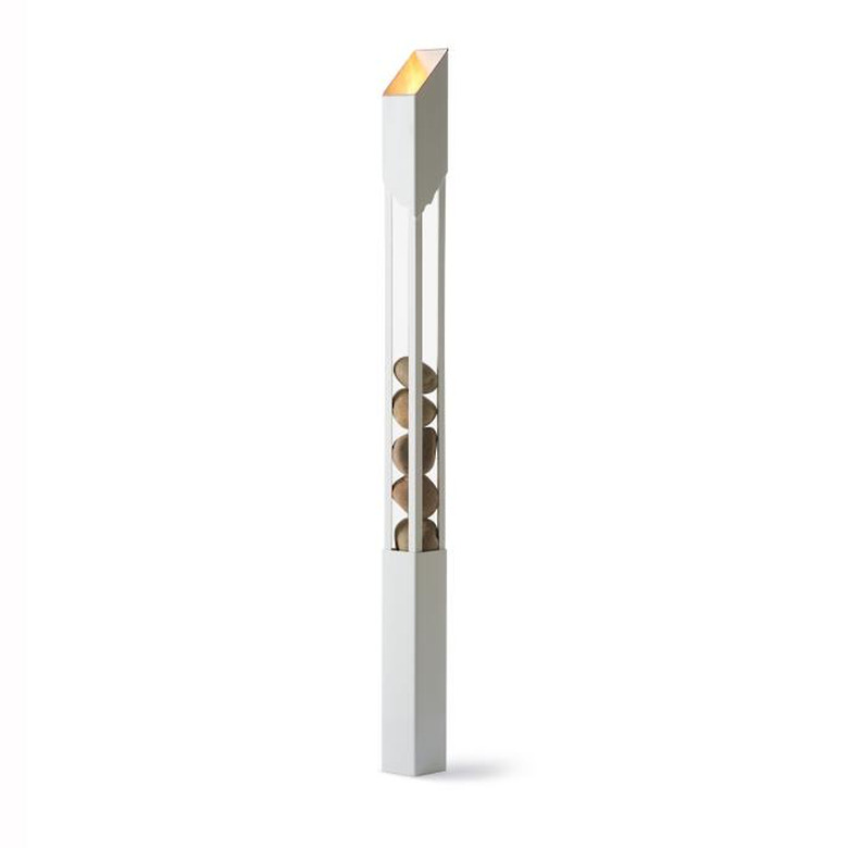 white outdoor garden torch