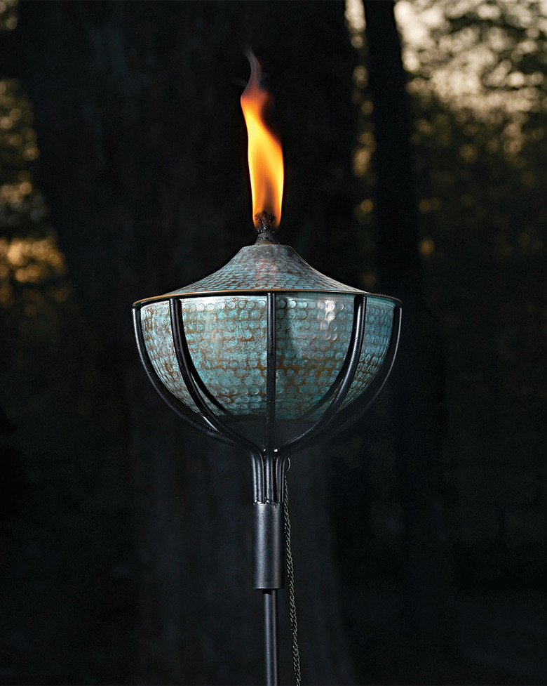 copper patina garden torch