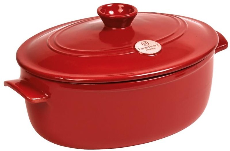 100 percent ceramic cookware in red