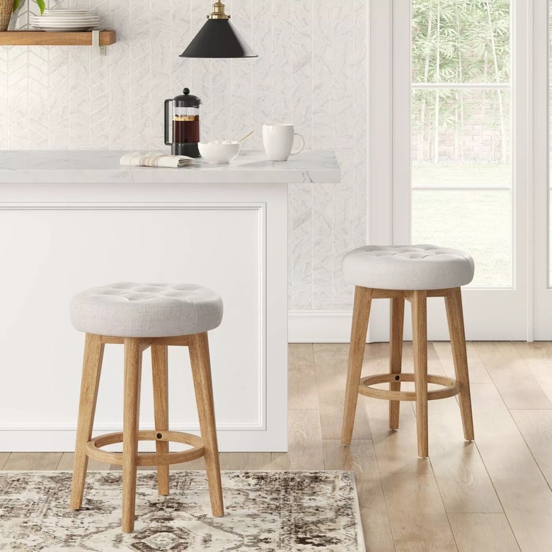 Linen counter stool