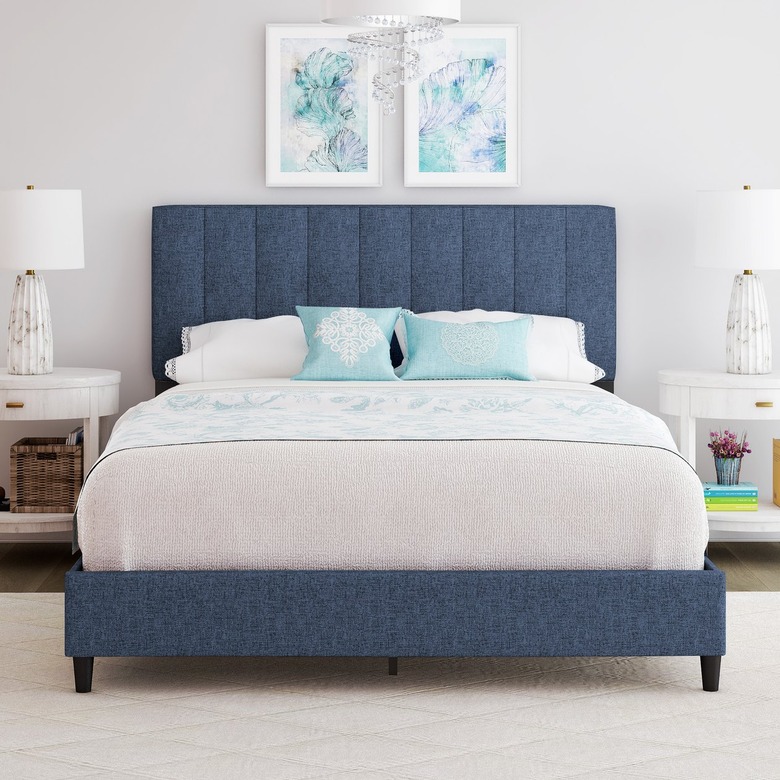 Boyd Sleep Leah Linen Panel Upholstered Platform Bed