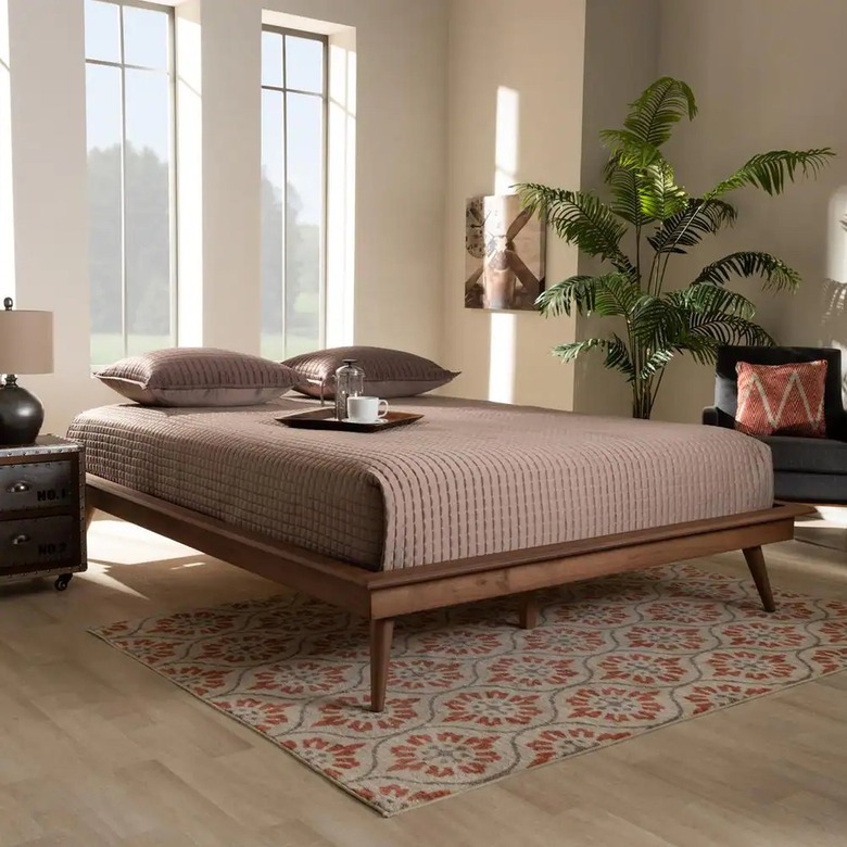 Baxton Studio Karine Walnut Platform Bed