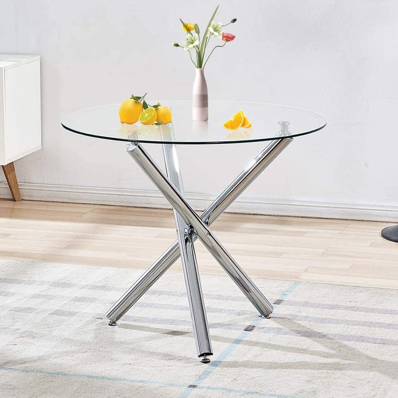 Bacyion Glass Top Dining Table