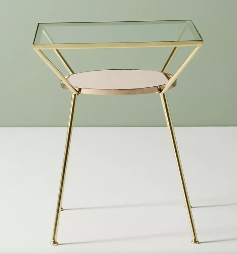 Gold and Glass Nightstand