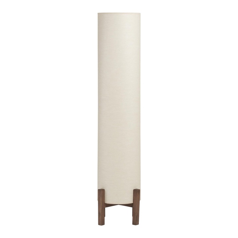 World Market 59.1-Inch Natural Paper Rattan And Wood 2-Light Floor Lamp