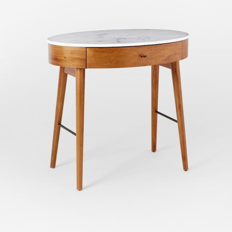 west elm marble top desk