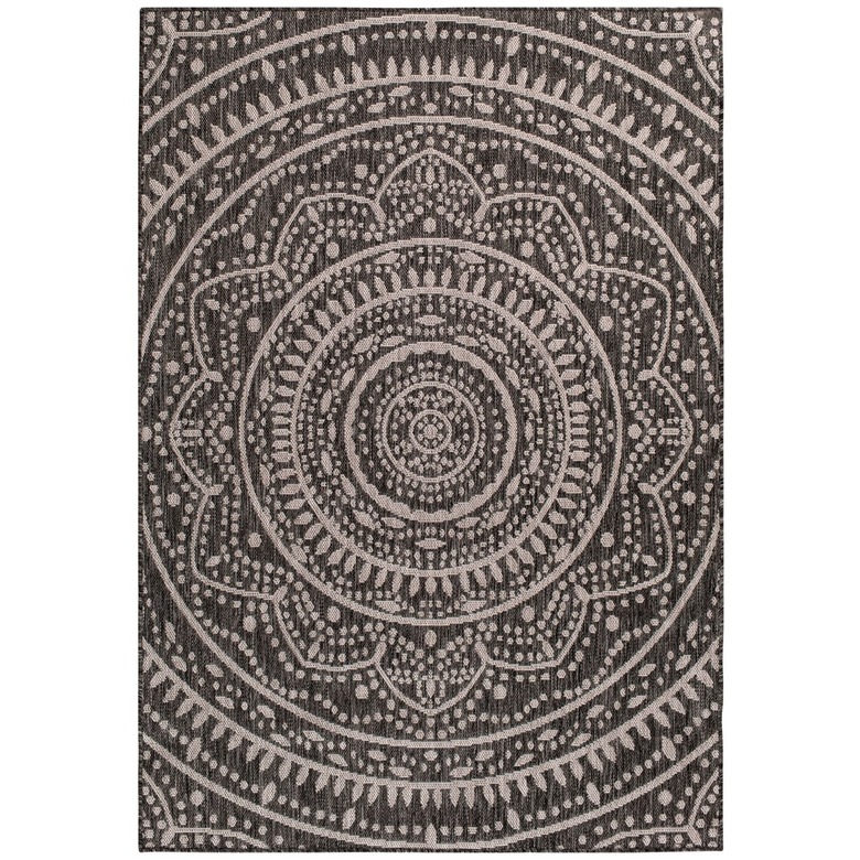 Mainstays Gray Global Medallion Outdoor Area Rug