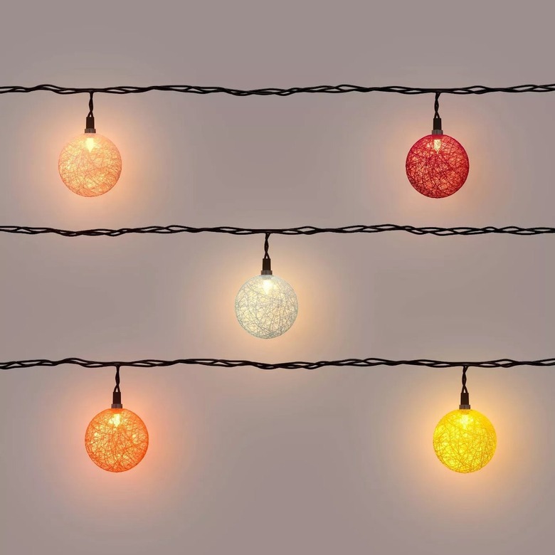 Colorful orb string lights