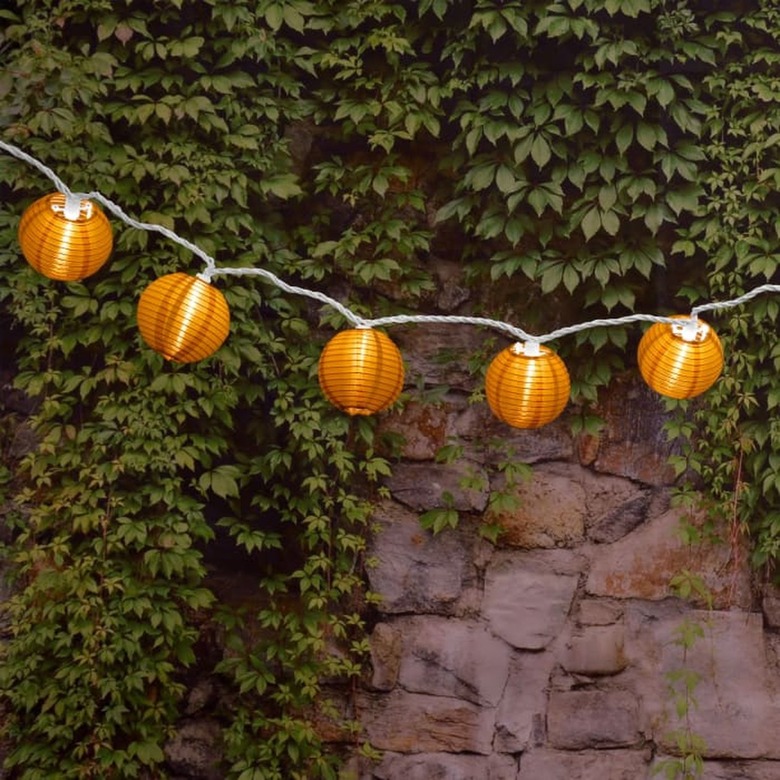 Orange lantern string lights