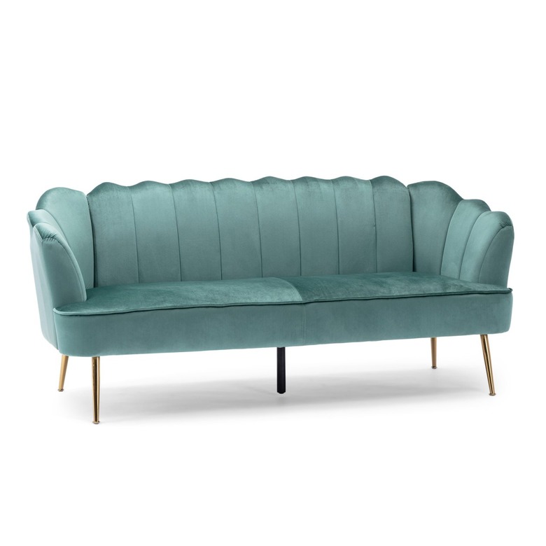 Noble House Thelen Velvet Shell Sofa