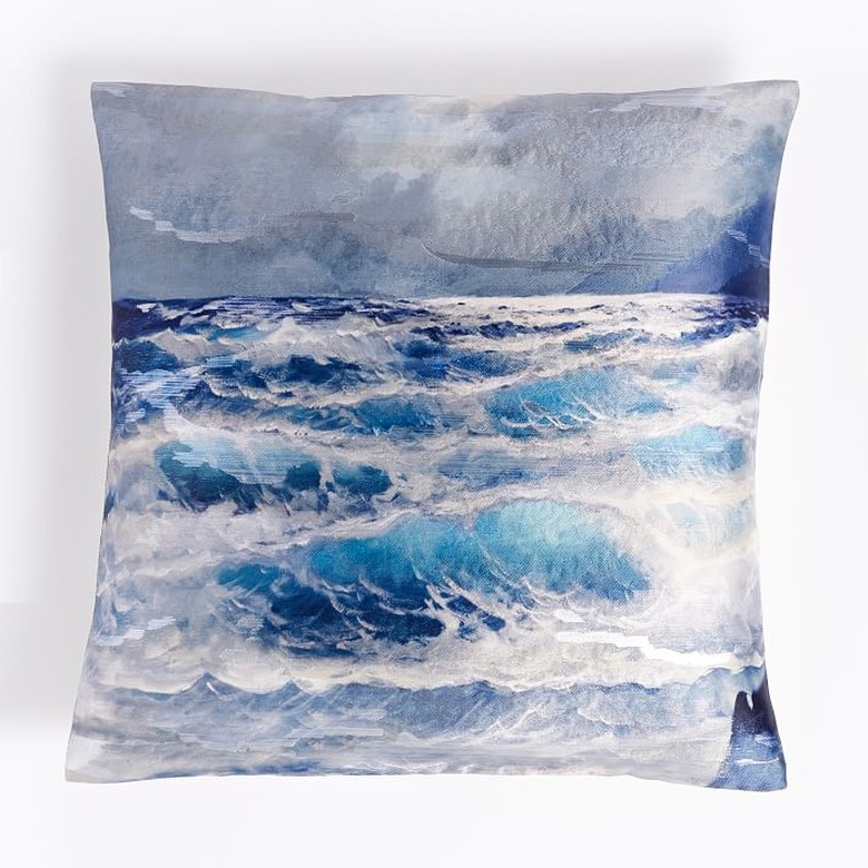 West Elm Brocade Wave Pillow Cover