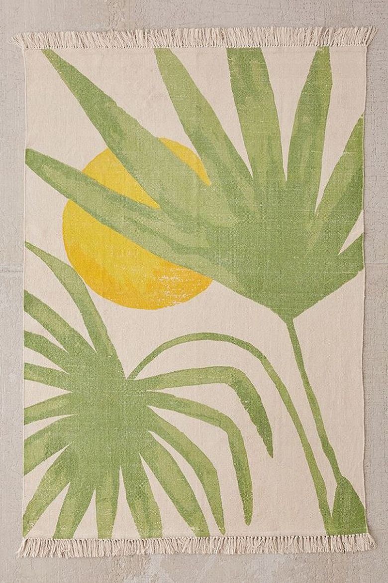 Urban Outfitters Sunrise Palm Print Rug