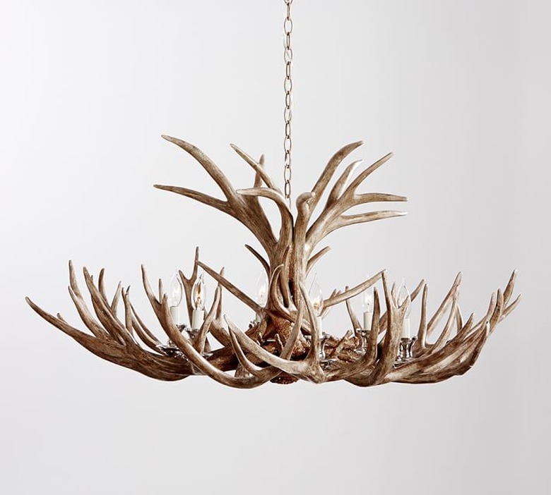 faux antler chandelier