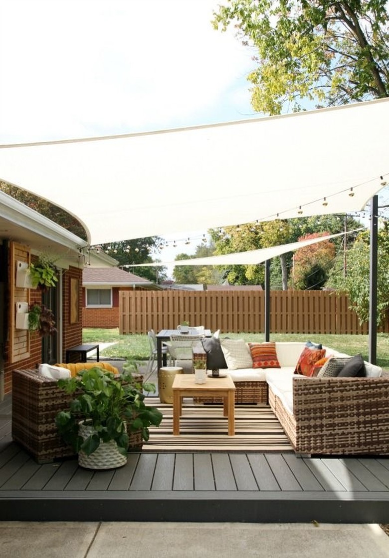 Sail shade patio cover