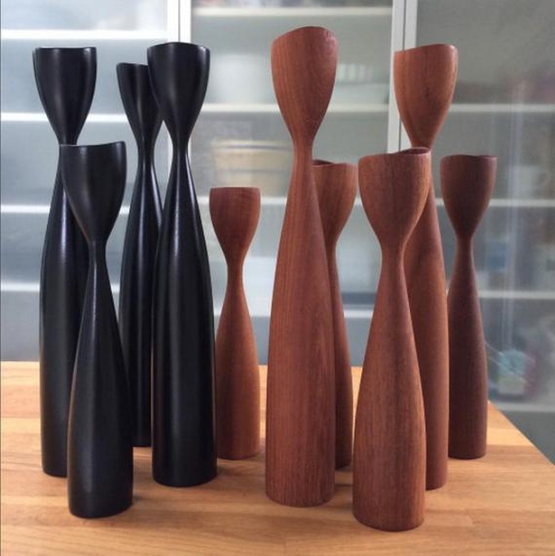 Midcentury Decorative Object - BoSwedishStyle Midcentury Teak Candlestick