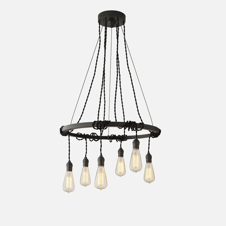 exposed bulb chandelier