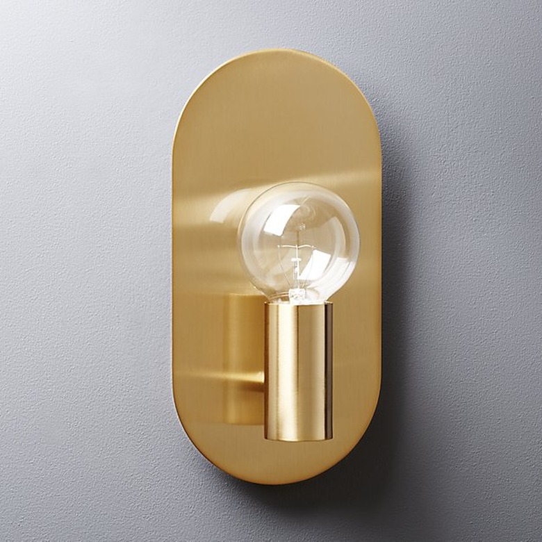 CB2 Plate Brass Wall Sconce