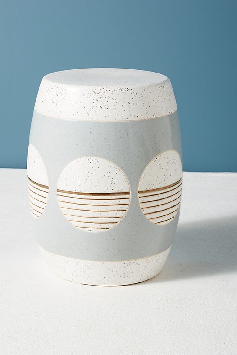 ceramic accent stool