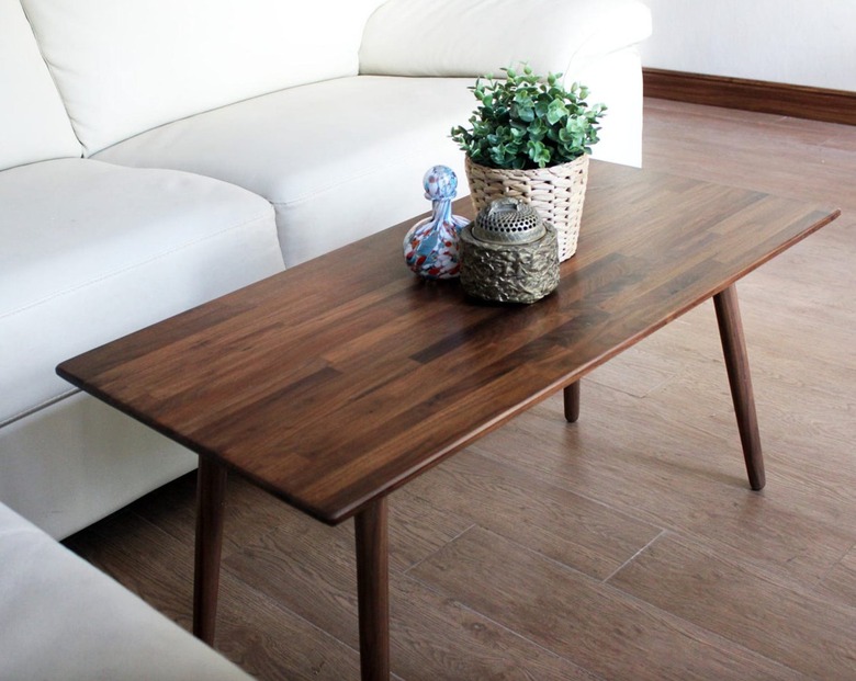 Classic walnut teak coffee table