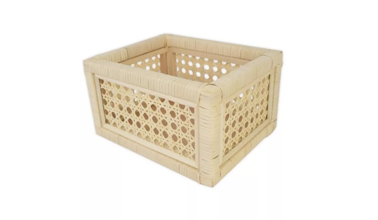 simple chic rattan cane basket