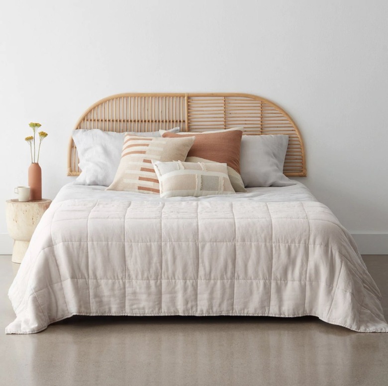 chic rattan headboard