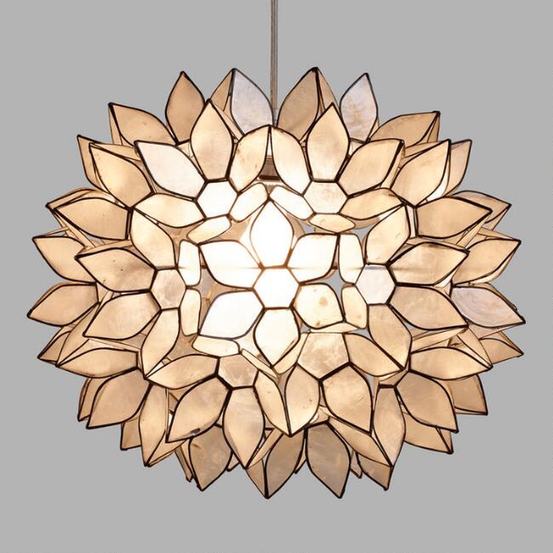 capiz shell pendant light