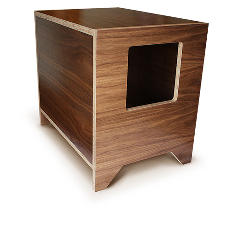 Curio Walnut Litter Box/Cat House