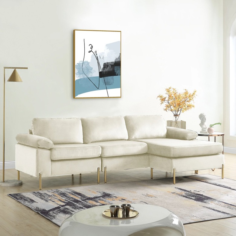 white sectional