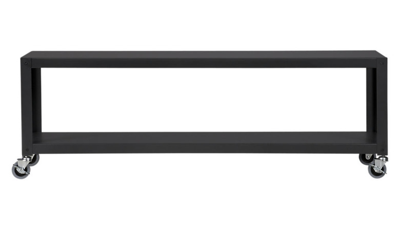 CB2 Go-Cart Carbon Rolling coffee table.