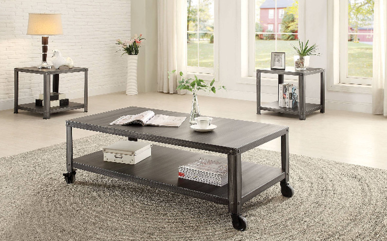 industrial metal coffee table
