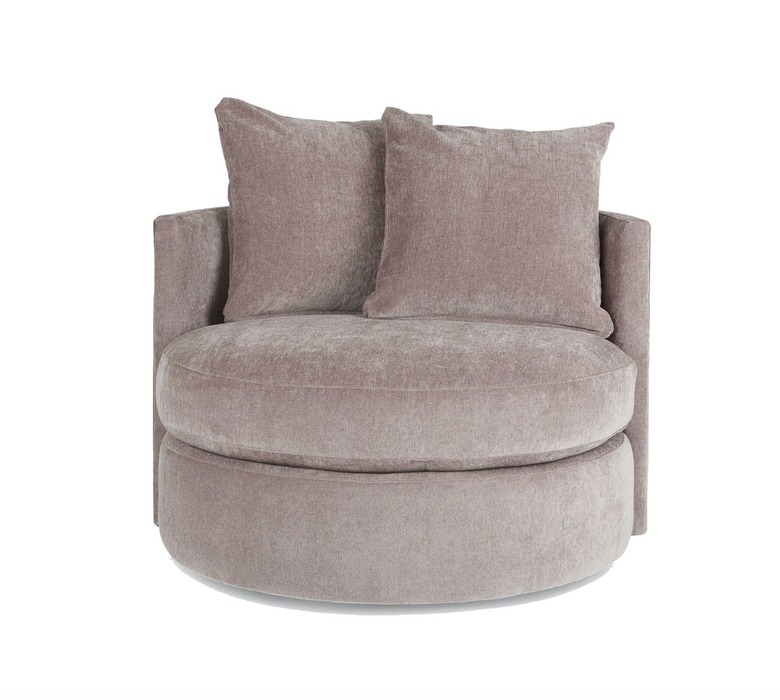 mauve swivel chair