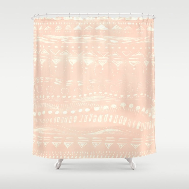 blush shower curtain