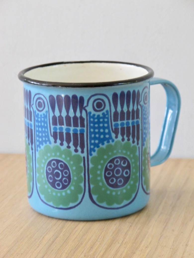 Enamel Bird Mug