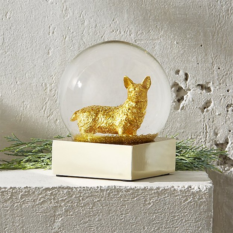 corgi snow globe