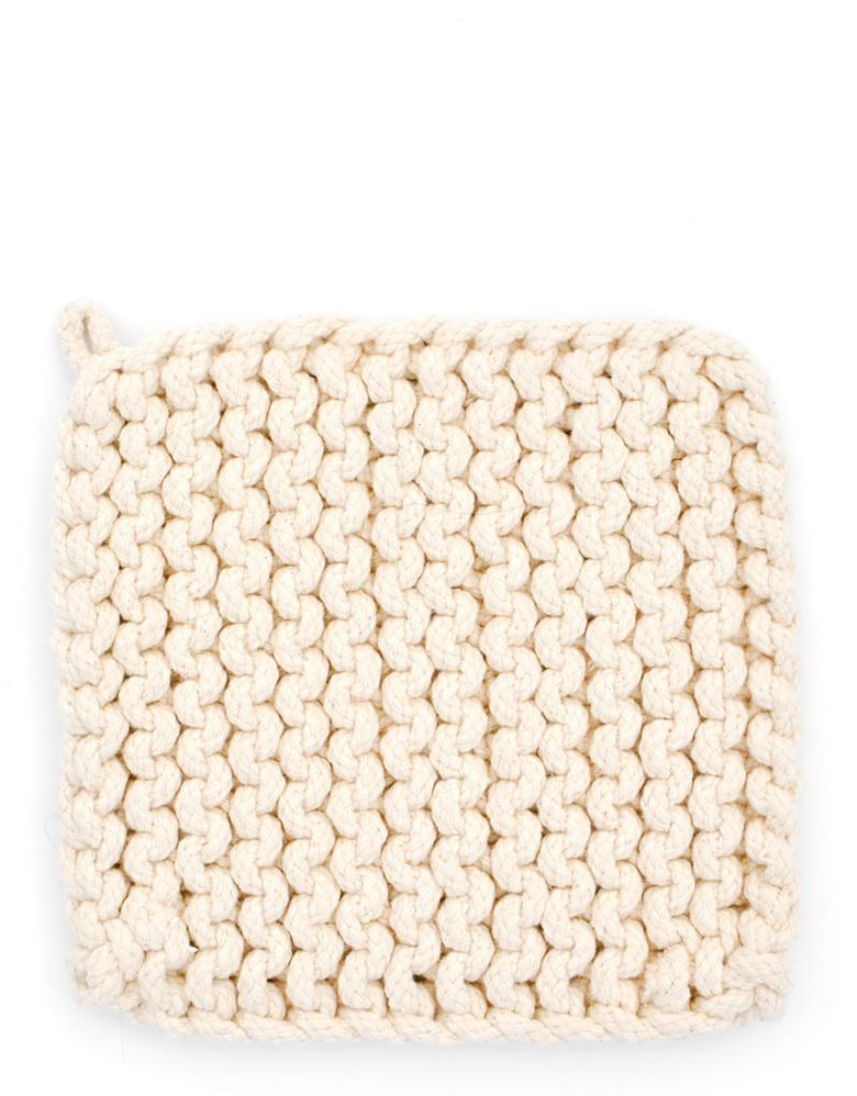 knit potholder for kitchen