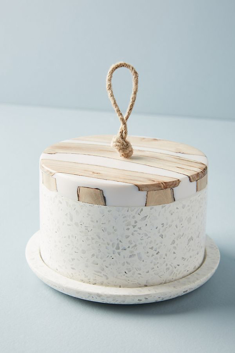 terrazzo butter dish