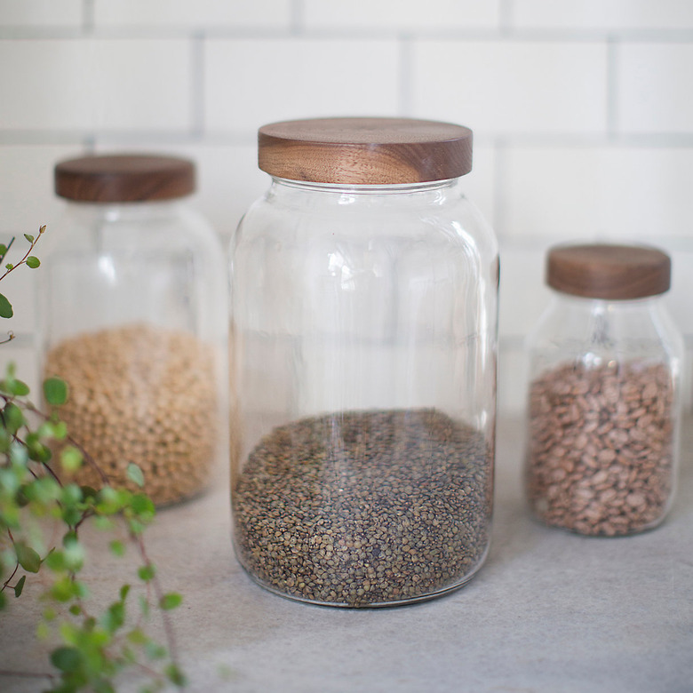 walnut lid storage jar