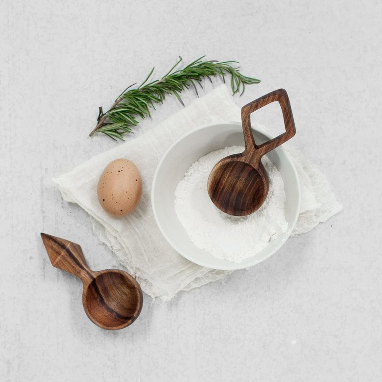 wood coffee scoop