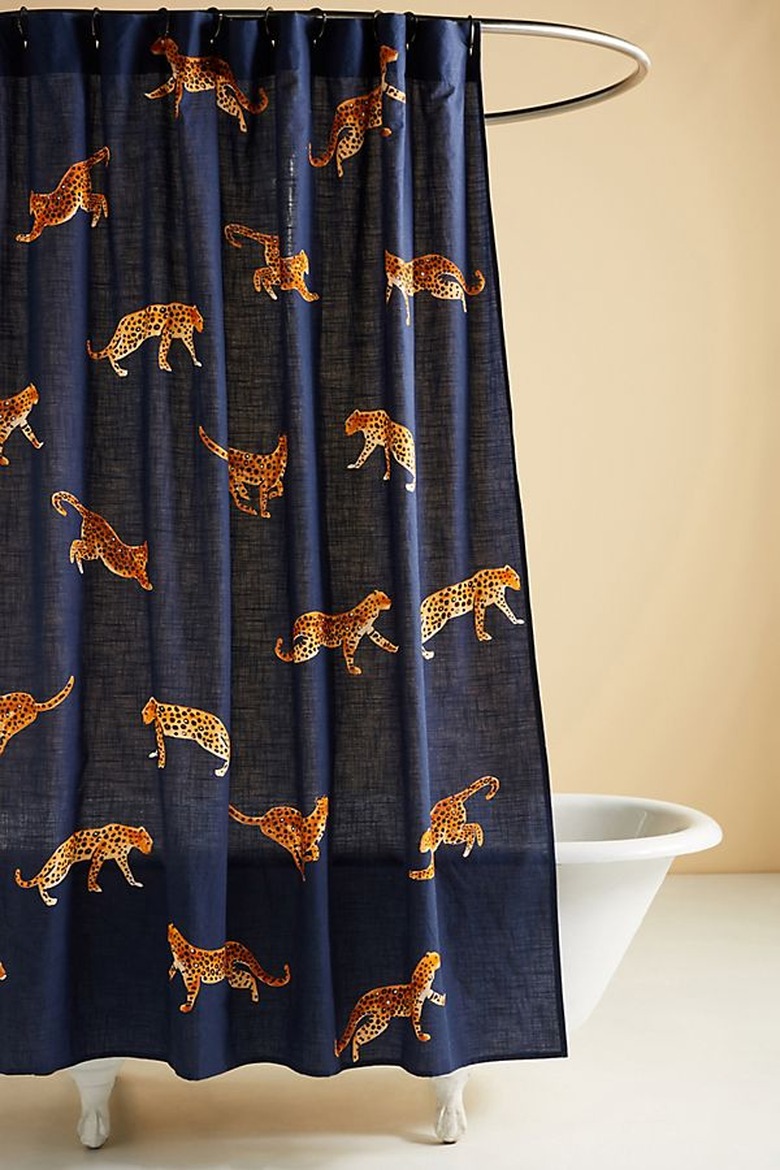 Anthropologie Leopard Shower Curtain