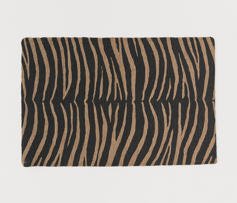 H&M Jute Zebra Print Bath Mat