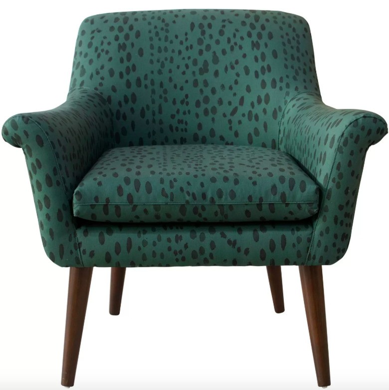 Cloth & Co Modern Armchair in Linen Leopard