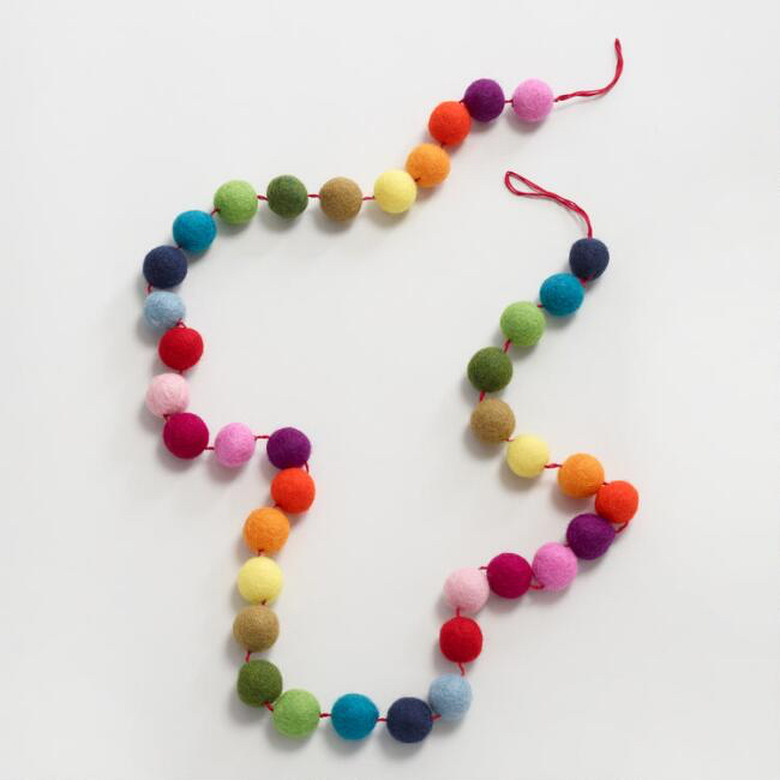 multicolor felt garland