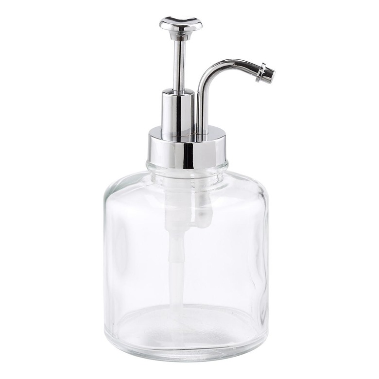 glass soap pump