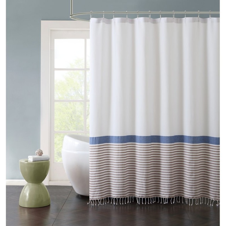 striped shower curtain
