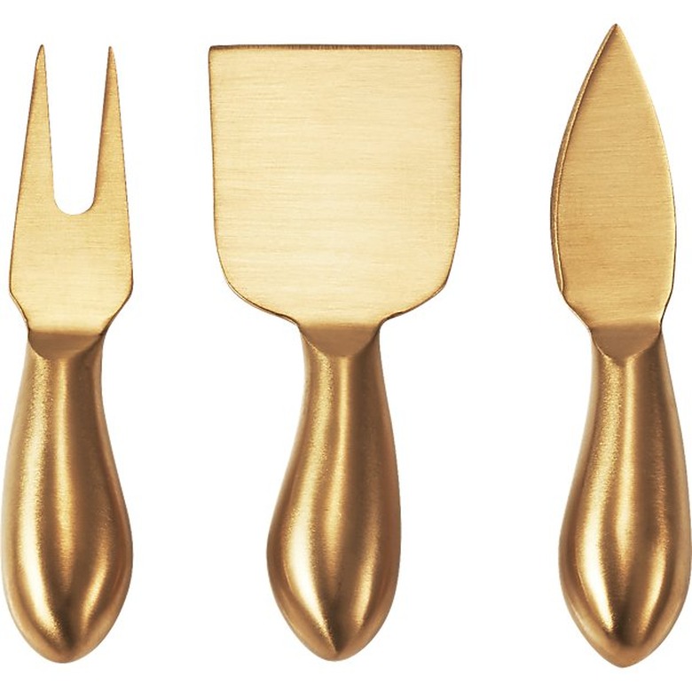 gold cheese knife set