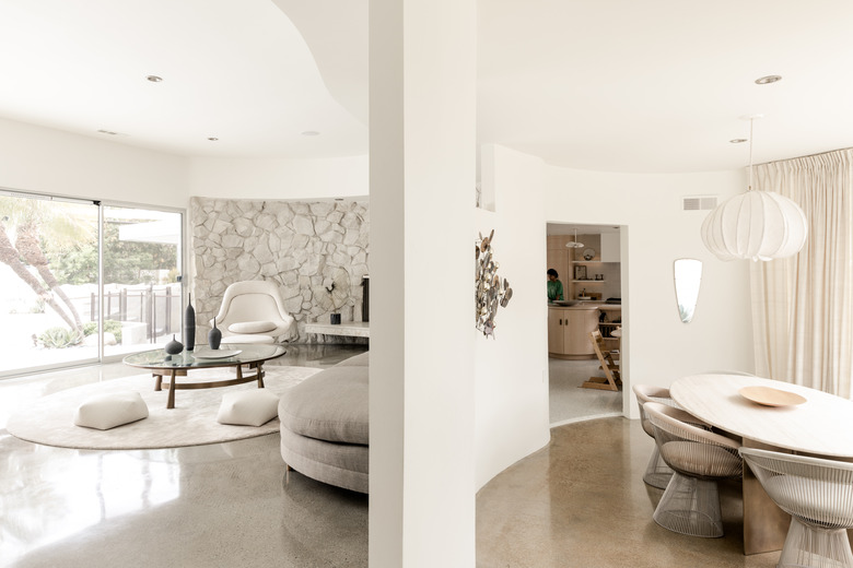 Modern living room and dining room