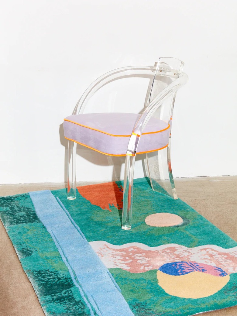 lucite loop armchair
