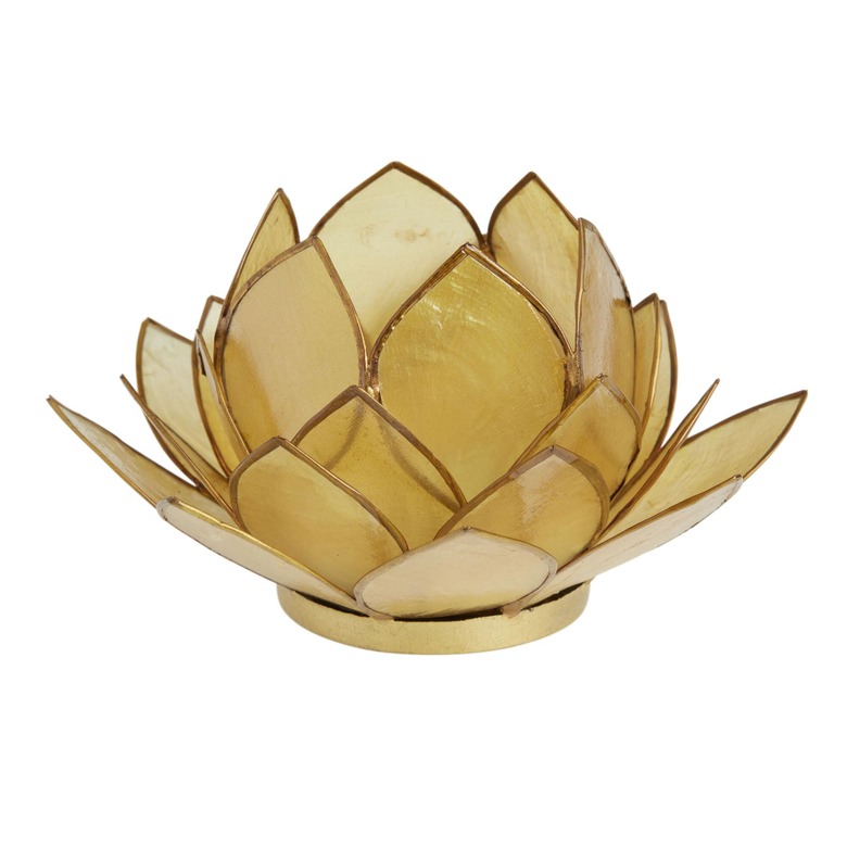 Capiz Lotus 27 Petal Tealight Candleholder